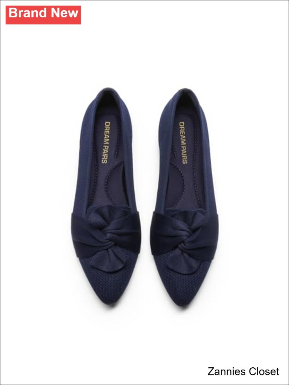 ✨ DREAM PAIRS Women's Ballet Pointed Toe Flats Breathable Knit Foldable Comfort
